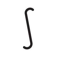 Mathematics Integral Icon or Symbol Design vector