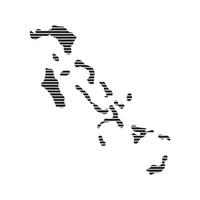 The map of the island of the caribbean vector