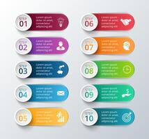 10 Elements for infographic. vector