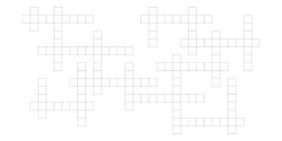 Simple crossword grid template with empty boxes. Fun and educational illustration for kids games. vector