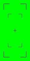 Chroma key green vertical screen with tracking marks. Ideal for VFX in social media videos. template. vector