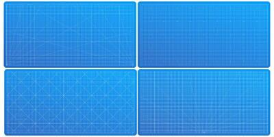 Blank wireframe grid background . Blueprint-style paper for architecture and tech with cutting mat texture and metric scale for graphs. vector