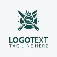 Fire Pit BBQ Grill Barbecue Logo vector