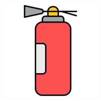 Fire Extinguisher and extinguisher icon concept vector