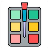 Makeup Palette and mirror icon concept vector