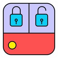 Lock Unlock and safe icon concept vector