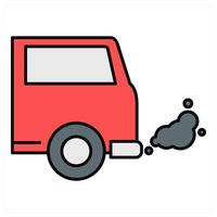 Pollution and car icon concept vector