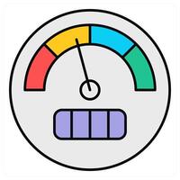 Speedometer and speed icon concept vector
