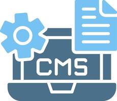Cms Line Two Colour Icon Design vector