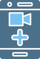 Call Line Two Colour Icon Design vector