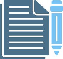 Document Line Two Colour Icon Design vector