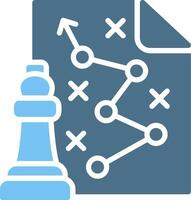 Content Strategy Line Two Colour Icon Design vector