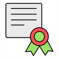 Certificate and document icon concept vector