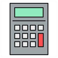 Calculator and math icon concept vector