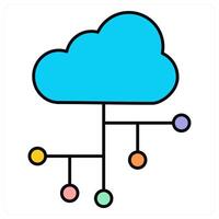 Cloud Computing and computing icon concept vector