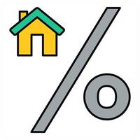 Home Discount and house icon concept vector