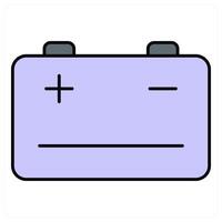 Battery and car battery icon concept vector
