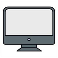 Television and device icon concept vector