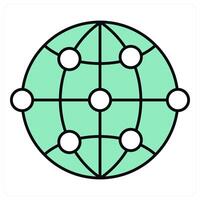 Global Connection and global network icon concept vector