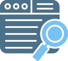 Search Engine Line Two Colour Icon Design vector