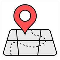 Map and location icon concept vector