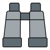Binocular and spyglass icon concept vector