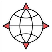 Global Connection and global icon concept vector