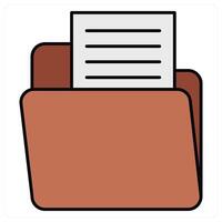 Document Folder and file icon concept vector