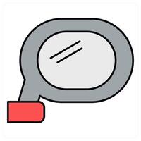 Car Mirror and mirror icon concept vector