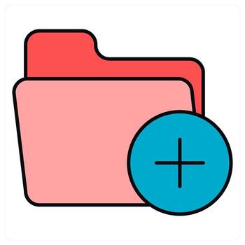 Create Folder and folder icon concept vector