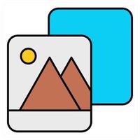 Gallery and image icon concept vector