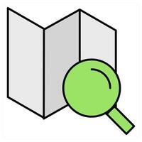 Location Search and map pin icon concept vector