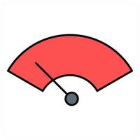 Speedometer and speed icon concept vector