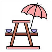 Beach and sea icon concept vector