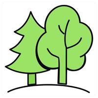 Trees and forest icon concept vector
