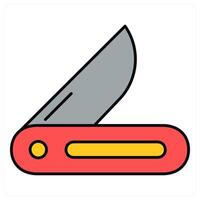Swiss Knife and army icon concept vector
