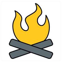 Bonfire and holidays icon concept vector