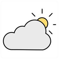 Cloudy Day and day icon concept vector