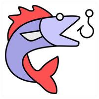 Fishing Hook and hook icon concept vector