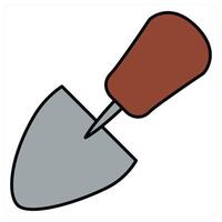 Trowel and tool icon concept vector