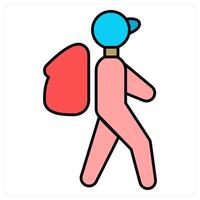 Man With Bag and man icon concept vector