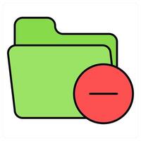 Remove Folder and delete icon concept vector