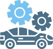 Gears Line Two Colour Icon Design vector