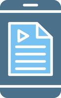 Script Line Two Colour Icon Design vector