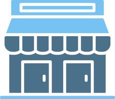 Market Line Two Colour Icon Design vector