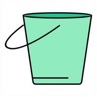 Bucket and tool icon concept vector