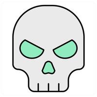 Skull and head icon concept vector