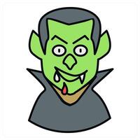 Dracula and vampire icon concept vector