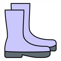 Rubber boots and rain icon concept vector