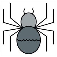 Spider and scary icon concept vector
